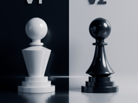 नोवा शतरंज मोहरे सेट 3D प्रिंट मॉडल