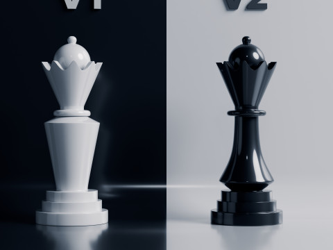 नोवा शतरंज मोहरे सेट 3D प्रिंट मॉडल