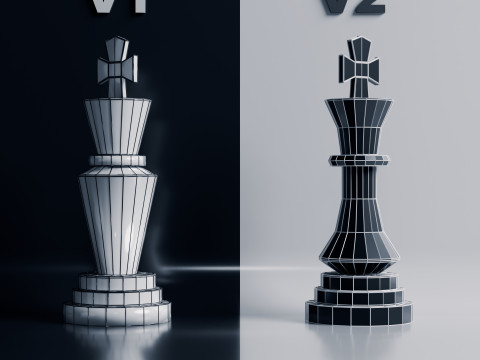 नोवा शतरंज मोहरे सेट 3D प्रिंट मॉडल