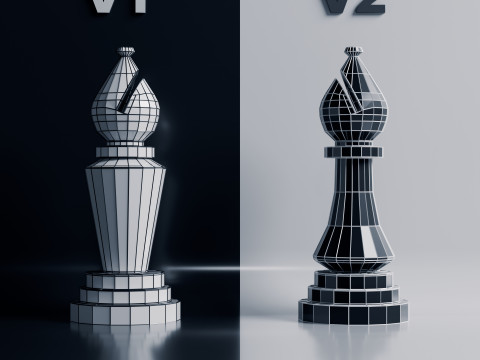 नोवा शतरंज मोहरे सेट 3D प्रिंट मॉडल