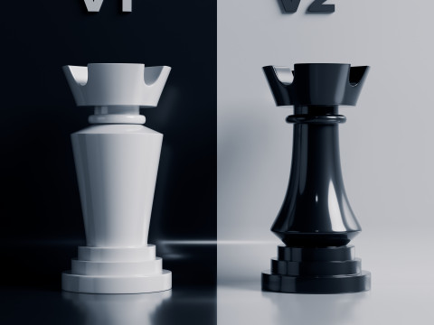 नोवा शतरंज मोहरे सेट 3D प्रिंट मॉडल