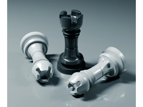 Prime Chess Pieces Set 3D Print Model