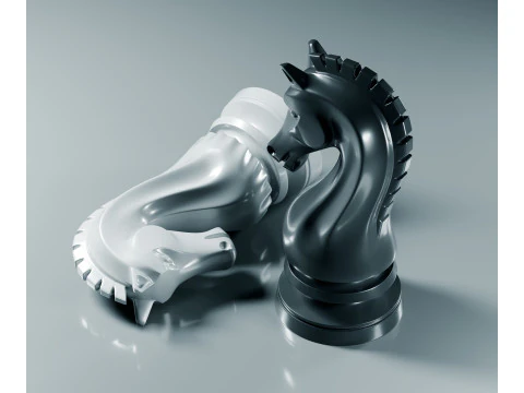 Prime Chess Pieces Set 3D Print Model