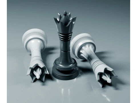 Prime Chess Pieces Set 3D Print Model