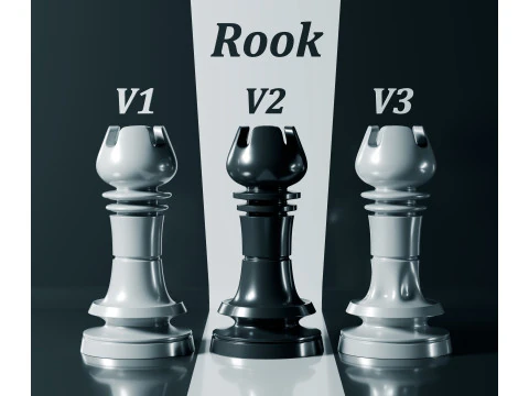 Prime Chess Pieces Set 3D Print Model