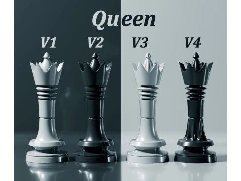 Prime Chess Pieces Set 3D Print Model