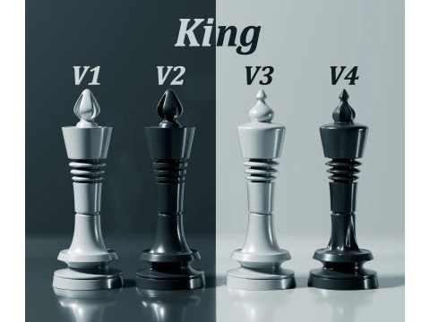 Prime Chess Pieces Set 3D Print Model