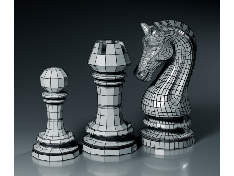 Juego de piezas de ajedrez Prime Modelo de impresión 3D