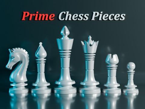 Conjunto de peças de xadrez nobre Modelo de Impressão 3D