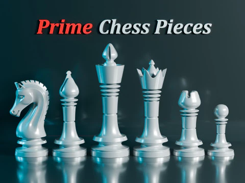 Conjunto de pe&ccedil;as de xadrez nobre Modelo de Impressão 3D