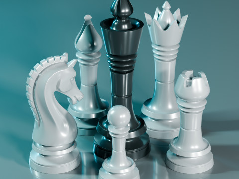 Juego de piezas de ajedrez Prime Modelo de impresión 3D