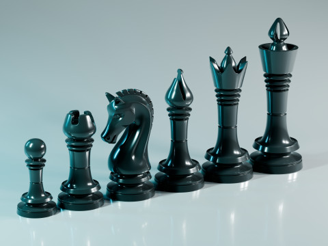 Juego de piezas de ajedrez Prime Modelo de impresión 3D