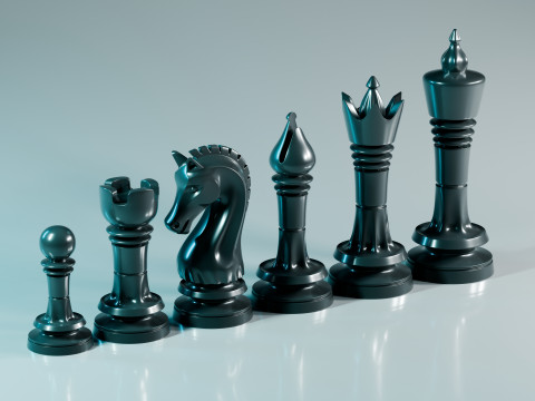 Juego de piezas de ajedrez Prime Modelo de impresión 3D