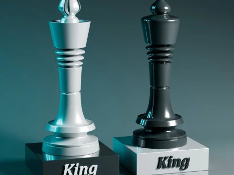 Prime Chess Pieces Set 3D Print Model