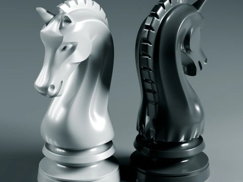 Prime Chess Pieces Set 3D Print Model