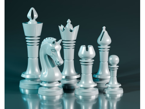 Juego de piezas de ajedrez Prime Modelo de impresión 3D