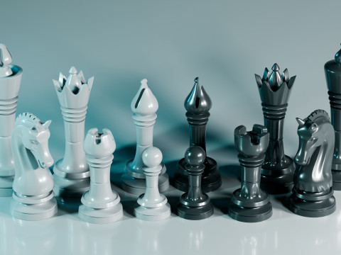 Juego de piezas de ajedrez Prime Modelo de impresión 3D