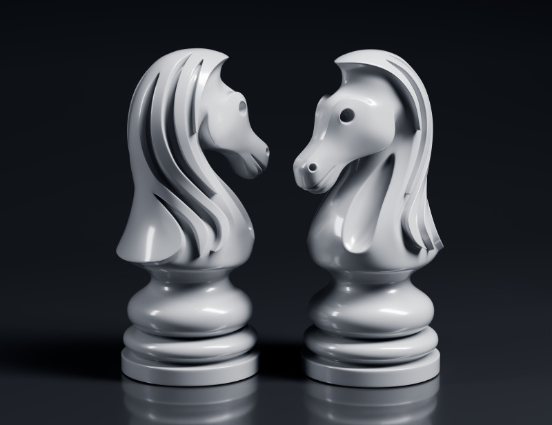 Aeron Knight Chess Piece 3D Print Model .c4d .max .obj .3ds .fbx .stl .blend