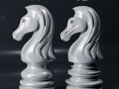 Aeron Knight Chess Piece 3D Print Model