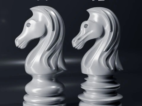Aeron Knight Chess Piece 3D Print Model