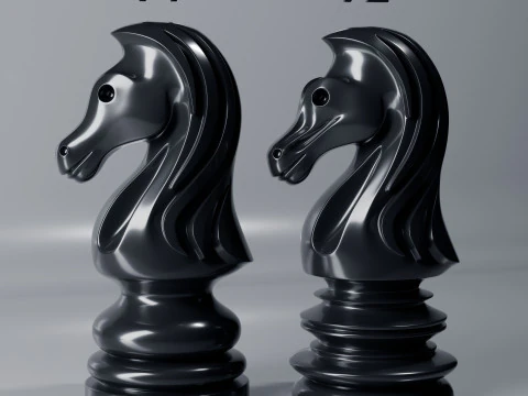 Aeron Knight Chess Piece 3D Print Model