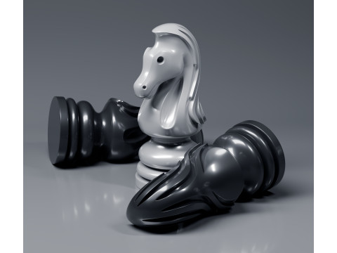 Aeron Knight Chess Piece 3D Print Model