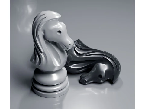 Aeron Knight Chess Piece 3D Print Model