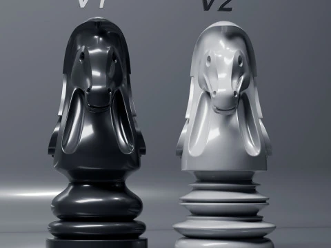 Aeron Knight Chess Piece 3D Print Model