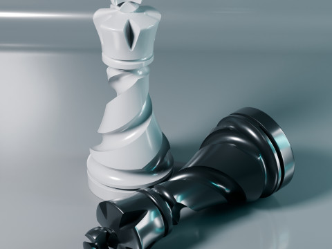 Helix Royale Chess Pieces 3D Print Model