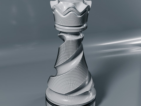Helix Royale Chess Pieces 3D Print Model