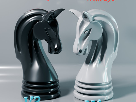 幻のチェスナイトの駒 3Dプリントモデル