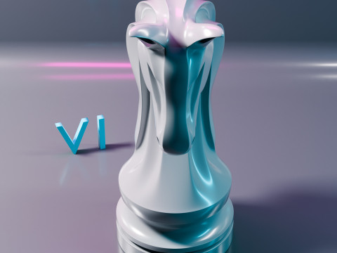 幻のチェスナイトの駒 3Dプリントモデル