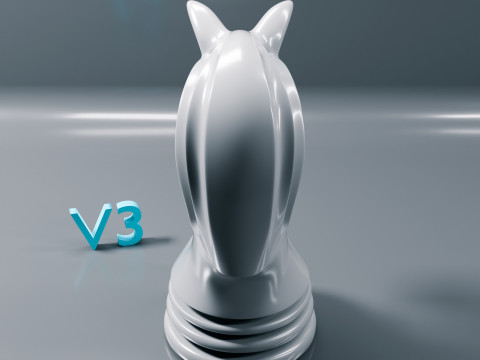 幻のチェスナイトの駒 3Dプリントモデル