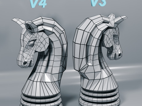 幻のチェスナイトの駒 3Dプリントモデル