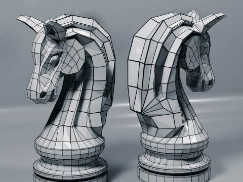 幻のチェスナイトの駒 3Dプリントモデル