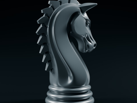 Schaduwridder schaakstuk 3D printmodel