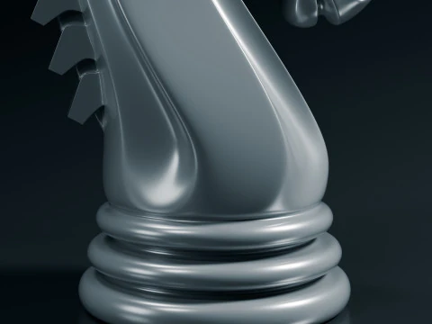 Shadow Knight Chess Piece 3D Print Model