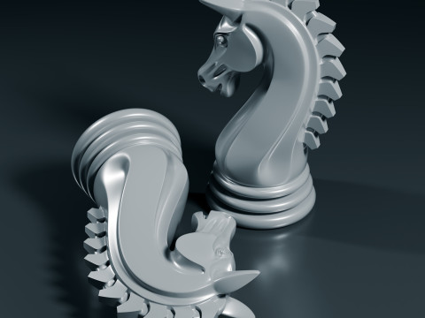 Schaduwridder schaakstuk 3D printmodel