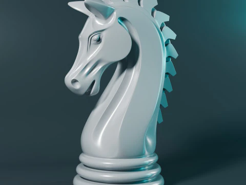 Shadow Knight Chess Piece 3D Print Model