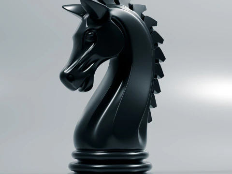 Shadow Knight Chess Piece 3D Print Model