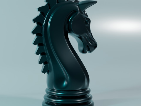 Schaduwridder schaakstuk 3D printmodel