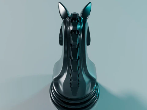 Shadow Knight Chess Piece 3D Print Model