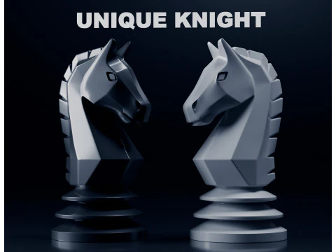 Унікальна шахова фігура &laquo;Лицар&raquo;. 3D Принт Модель