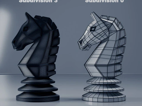 Уникальная шахматная фигура рыцаря 3D Принт Модель