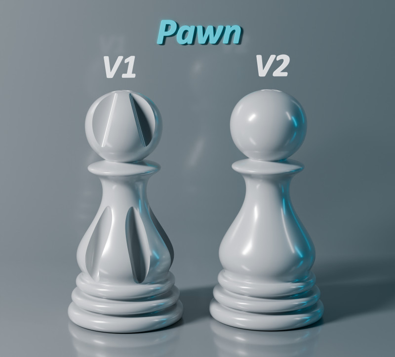 Elite Chess Pieces Set 3D Print Model .c4d .max .obj .3ds .fbx .stl .blend 