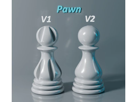 Elite Chess Pieces Set 3D Print Model