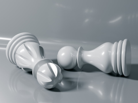 Elite Chess Pieces Set 3D Print Model