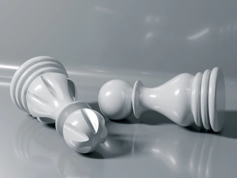 Elite Chess Pieces Set 3D Print Model