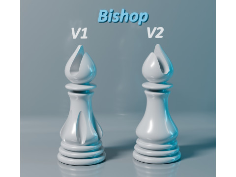 Elite Chess Pieces Set 3D Print Model