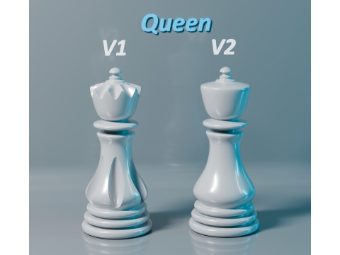 Elite Chess Pieces Set 3D Print Model